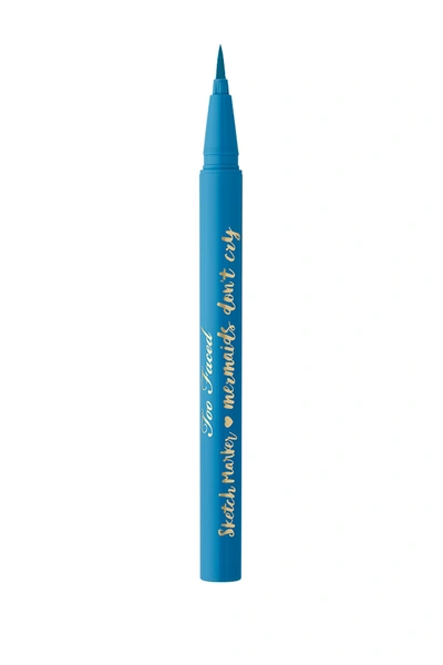Shop Too Faced Sketch Marker Liquid Eyeliner - Steel Blue