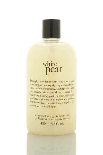 Shop Philosophy White Pear Shampoo, Shower Gel & Bubble Bath - 16 Oz.