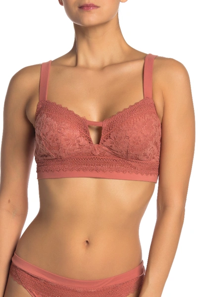 Shop Free People Annabelle Lace Cutout Bralette In Coral