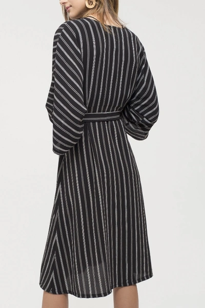 Shop Blu Pepper Stripe Midi Dress In Black