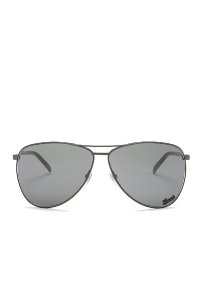 Shop Gucci 62mm Aviator Sunglasses In Smtbk Shnblk P9 Grey