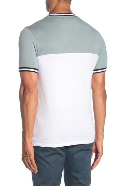 Shop Ted Baker Silva Slim Colorblock T-shirt In Pale Green