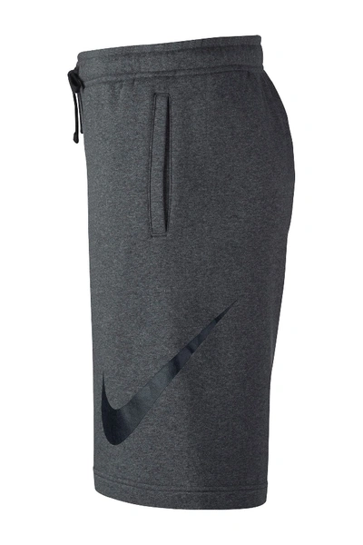 Shop Nike Club Fleece Sweatshorts In Char H/black