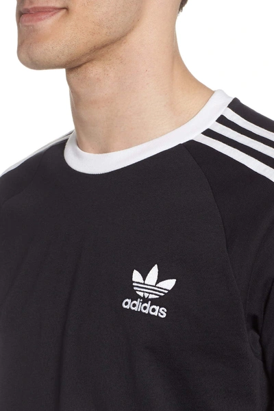 Shop Adidas Originals 3-stripes T-shirt In Black