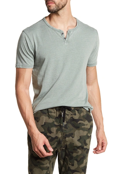 Shop Lucky Brand Button Notch Neck T-shirt In Laurel Wreath