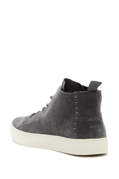 Shop Toms Lenox Suede Mid Sneaker In Grey