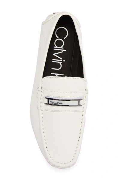 Calvin klein merve outlet weave embossed loafer