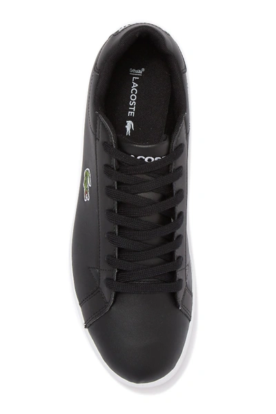 Shop Lacoste Graduate Leather Sneaker In Black/white