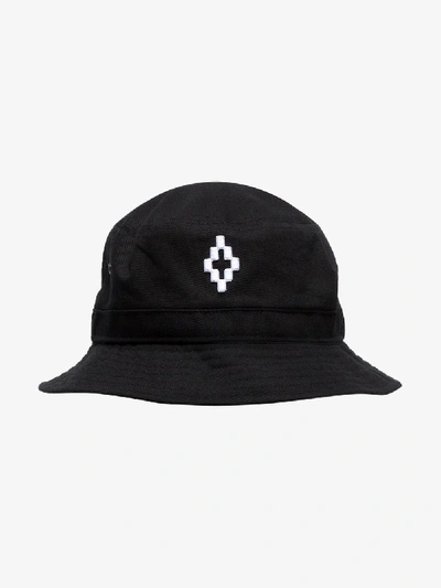 Shop Marcelo Burlon County Of Milan Black Logo Print Bucket Hat