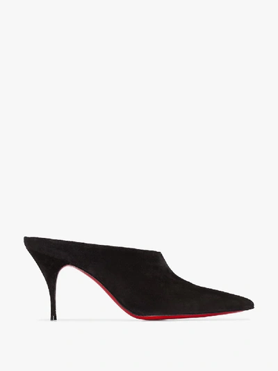 Shop Christian Louboutin Cl Quart 80 Sue Ptoe Mule In Black