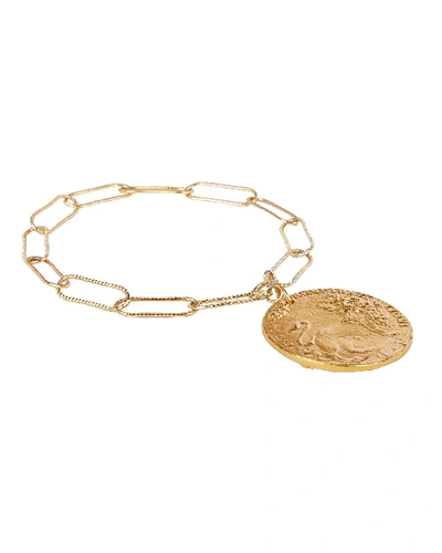Shop Alighieri Il Leone Charm Bracelet In Gold
