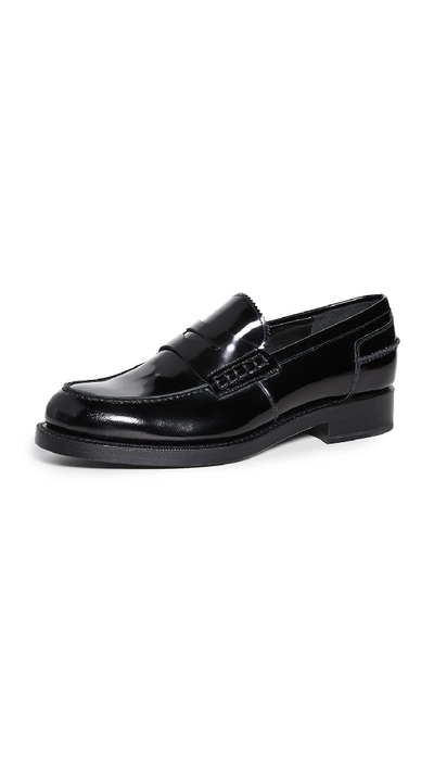 Shop Alexander Wang Carter Penny Loafers In Black