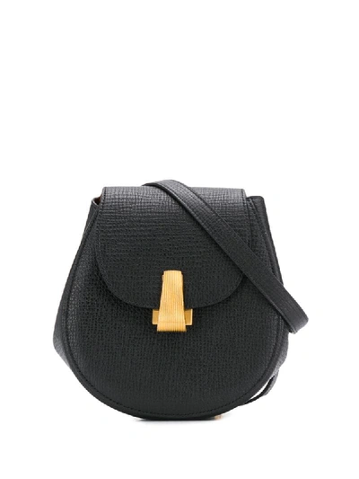 Shop Bottega Veneta Foldover Leather Belt Bag - Black
