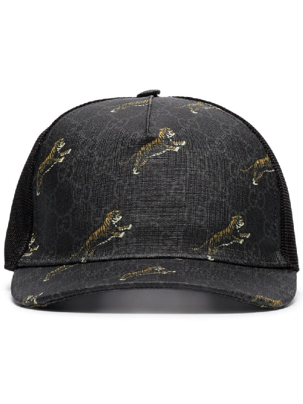 gucci tiger hat black