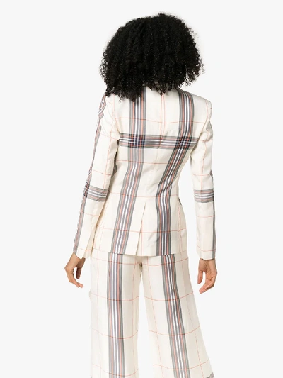 Shop Roland Mouret Dalton Striped Tie-front Blazer In 108 - Multicoloured