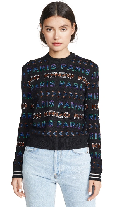 Shop Kenzo All Over  Paris Sweater In Multicolor