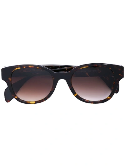 Shop Oscar De La Renta Sabrina Sunglasses In Black