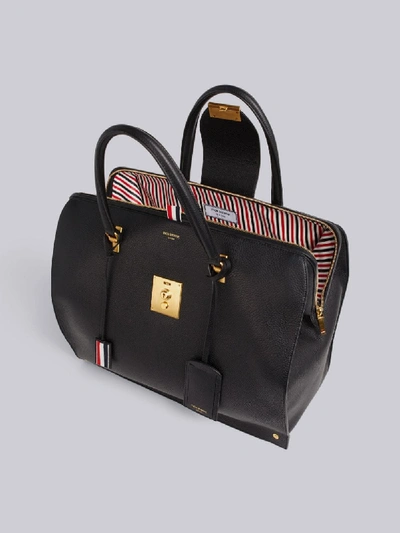 Shop Thom Browne Soft Deerskin Mr. Thom Bag In Black