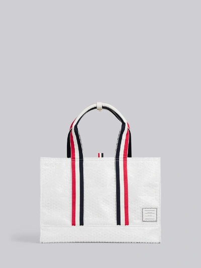 Shop Thom Browne East-west Bubble Wrap Tote Bag In White