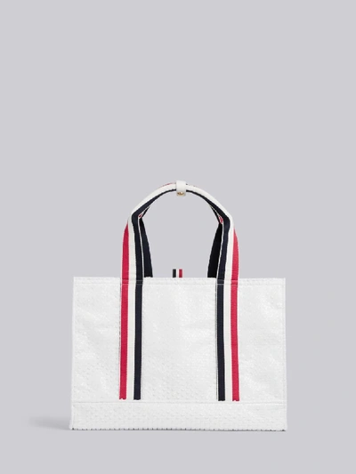 Shop Thom Browne East-west Bubble Wrap Tote Bag In White