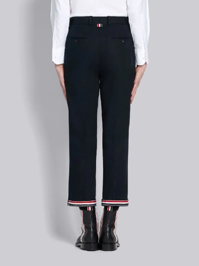 Shop Thom Browne Cavalary Twill Chino In Blue