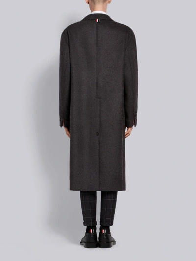 Shop Thom Browne Oversized Pocket Sack Overcoat In Grey