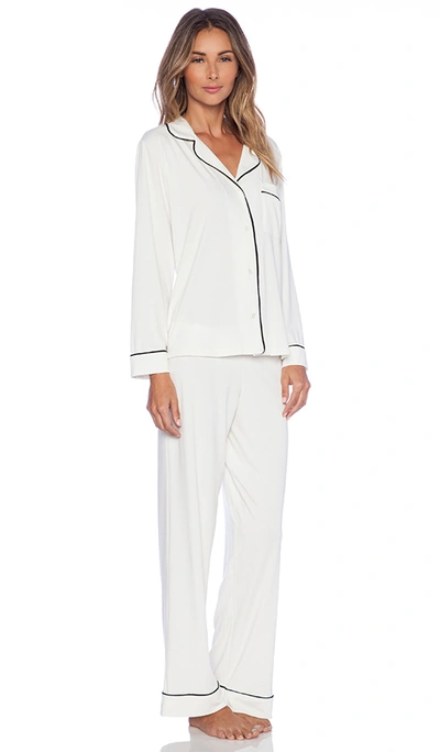 Shop Eberjey Gisele Pj Set In Ivory * Navy