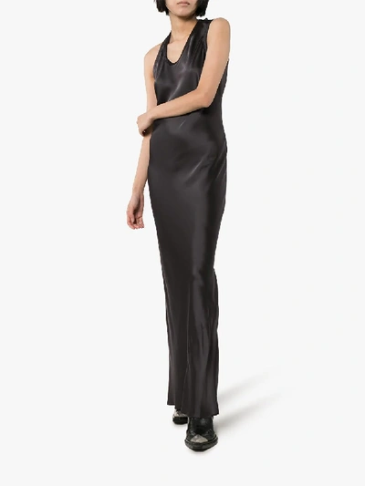 Shop Helmut Lang Halterneck Backless Gown In Black