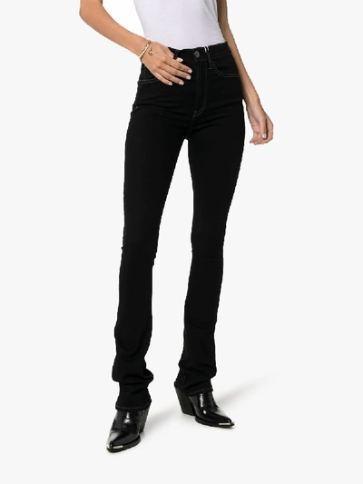 Shop 3x1 Maya Skinny Flared Jeans In Black