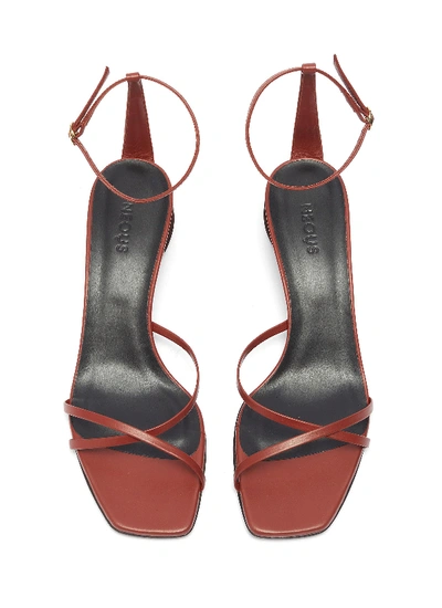 Shop Neous 'phippium' Cutout Sculptural Heel Leather Sandals