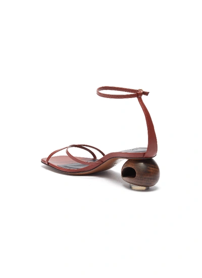 Shop Neous 'phippium' Cutout Sculptural Heel Leather Sandals