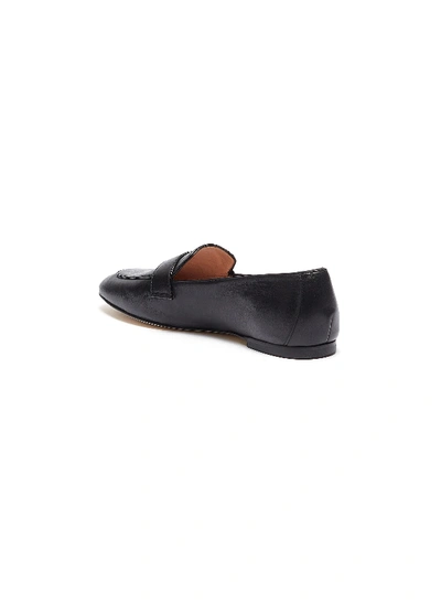 Shop Stuart Weitzman 'frances' Logo Leather Loafers