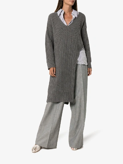 Shop Stella Mccartney Cashmere Knitted Sweater In Grey
