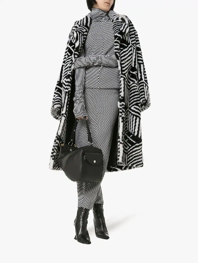 Shop Haider Ackermann Striped Wool Pencil Skirt In Black