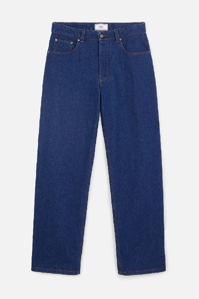 Shop Ami Alexandre Mattiussi Wide Fit Jeans In Blue