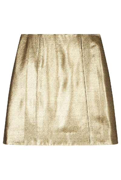 Shop Alexa Chung Gilver Skirt In Gold