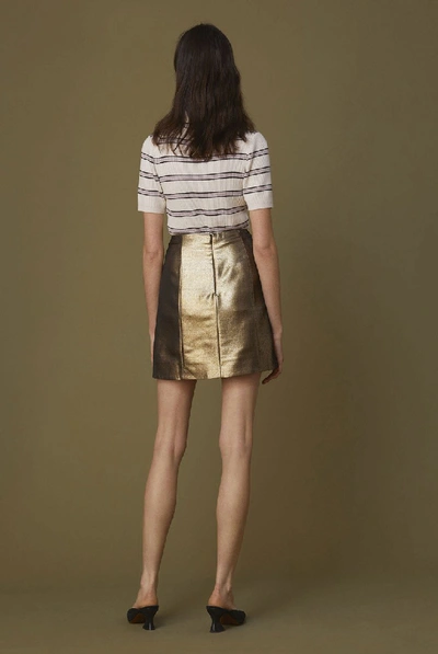 Shop Alexa Chung Gilver Skirt In Gold