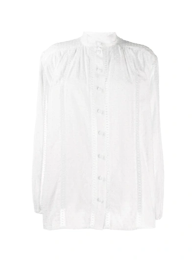 Shop Zimmermann Suraya Lace Insert Blouse In White