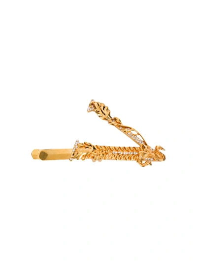 Shop Versace Barocco Hair Pin In Gold