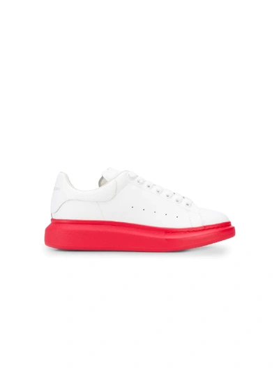 Shop Alexander Mcqueen Contrast Platform Low Sneakers In White