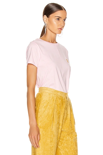 Shop Loewe Asymmetric T Shirt In Pale Pink