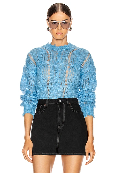 Shop Acne Studios Kella 毛衣 In Sky Blue