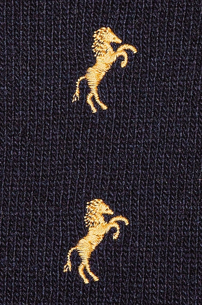 Shop Chloé Sleeveless Embroidered Horse Top In Evening Blue