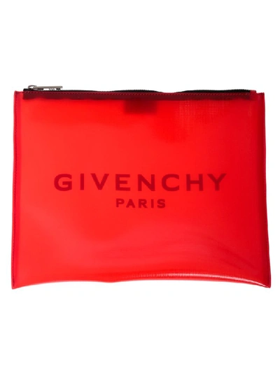 Shop Givenchy Logo Print Clutch