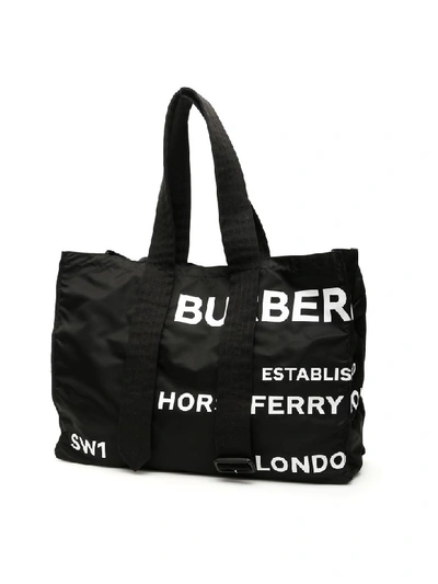 Shop Burberry Paddy Tote Bag In Black (black)