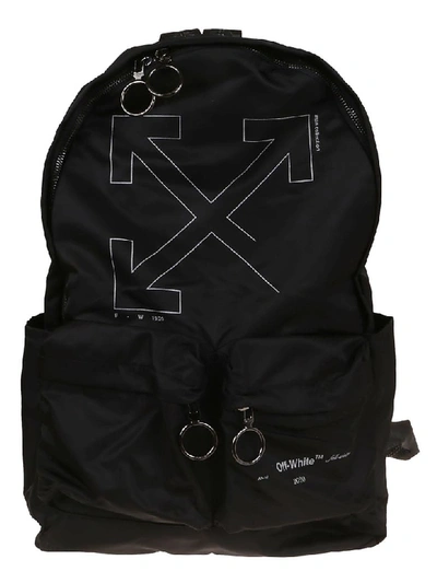 Shop Off-white Unfinished Backpack In Black Silver