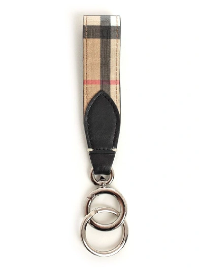 Shop Burberry Keyring In Archive Beige