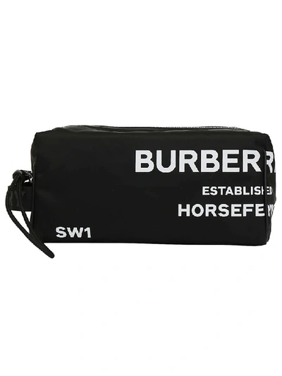 Shop Burberry Pouch In Black/white