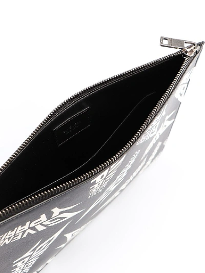 Shop Givenchy Lg Zipped Pouch In Black/white