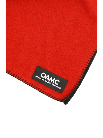 Shop Oamc Logo Blanket In Red (red)